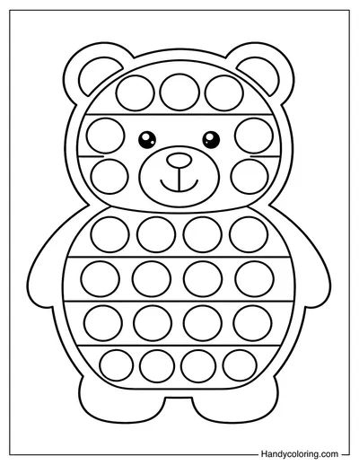 Bear Shape Pop It