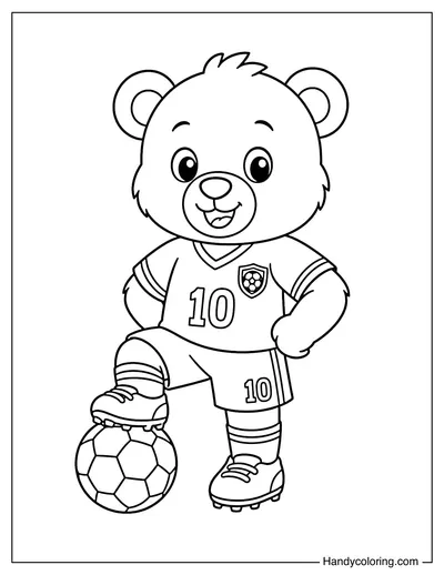 Bear Soccer Player