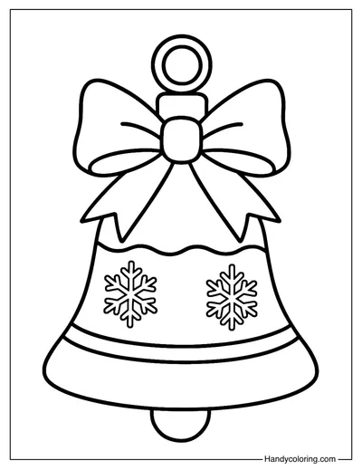 Bell Bow Ornament Coloring Page