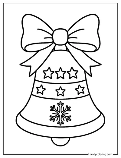 Bell Christmas Ornament Coloring Page