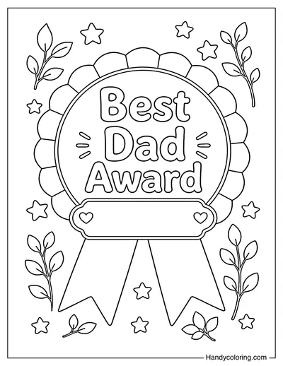 Best Dad Award Ribbon Frame
