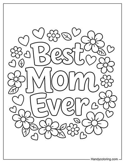 Best Mom Ever Typography
