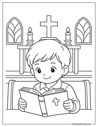 Bible Reading Inside Church