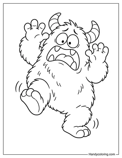 Big Monster Jumping in Fright