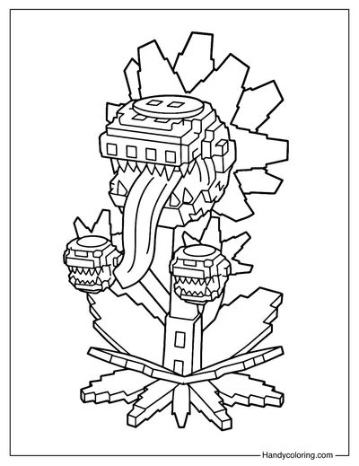 Biohazelino Coloring Page Plants vs Brainrots