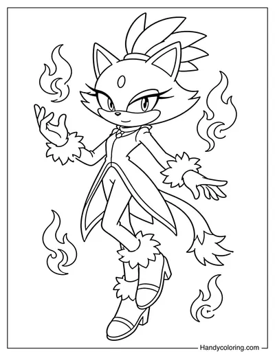Blaze with Small Flames