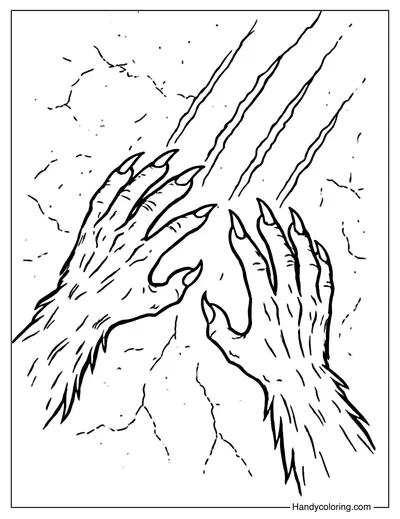 Bloody Claws Coloring Page