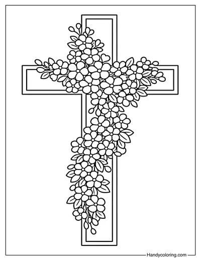 Blooming Cross To Color