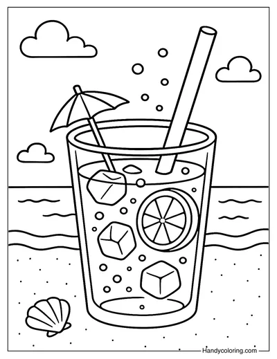 Blue Ocean Lemonade Coloring Page