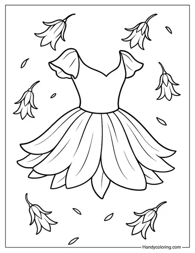 Bluebell Ballet Dress Coloring Page