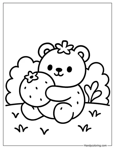 Blueberry Bear Coloring Page