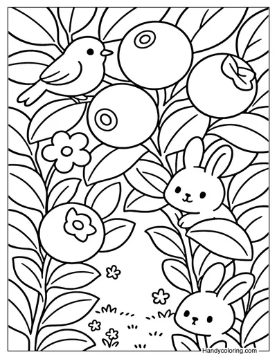 Blueberry Woods Coloring Page