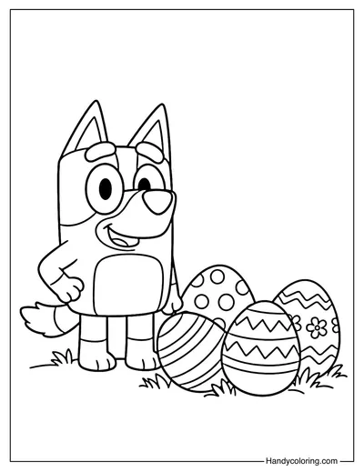 Bluey and Simple Easter Eggs