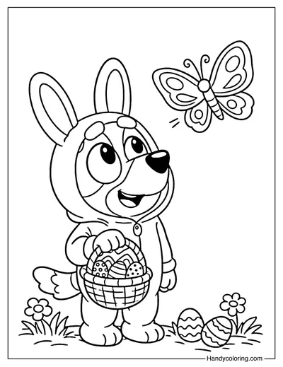 Bluey Bunny Costume Easter