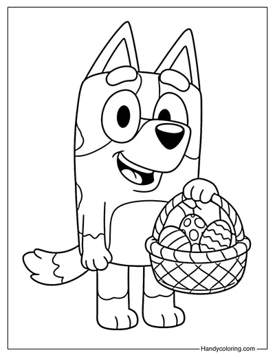 Bluey with Easter Basket