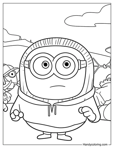 Bob the Minion in Winter Hoodie