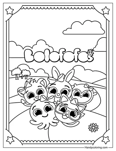 Bolofofos Card Coloring Page