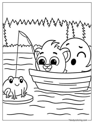 Bolofofos Fishing Trip Coloring Page