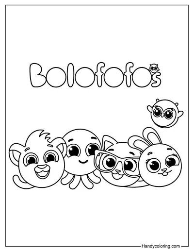 Bolofofos Friends Coloring Page