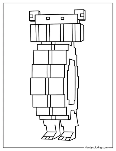 Boneca Ambalabu Steal a Brainrot Coloring Page