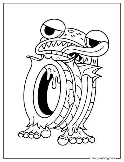 Boneca Ambalabu Sprunki Italian Brainrot Coloring Page