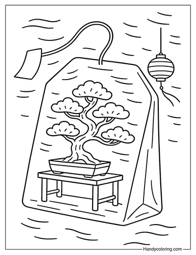 Bonsai Breeze Tea Bag Coloring Page