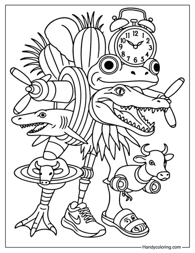 Brain Rot Coloring Page
