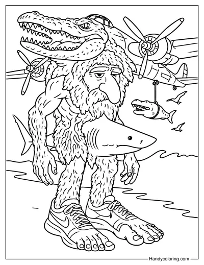 Brainrot Coloring Page
