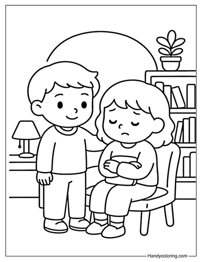 Brave is Helping Others Coloring Page
