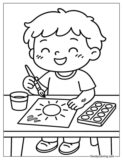 Brave to Try Art Coloring Page