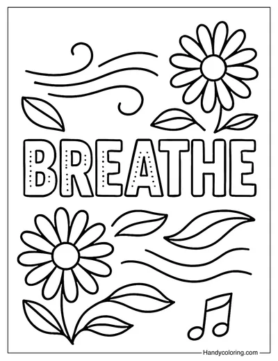 Breathe Coloring Page
