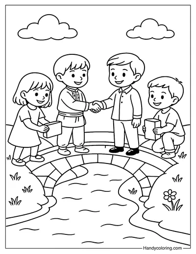 Bridge of Peace Coloring Page