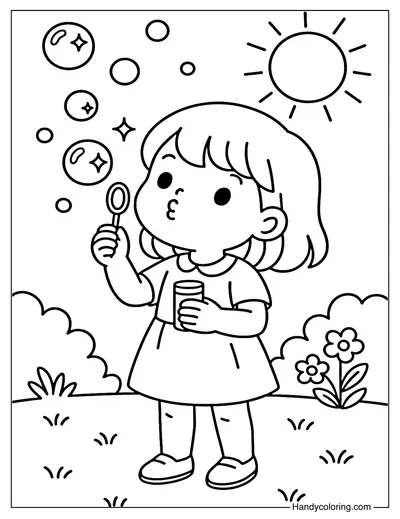 Bubble Fun Coloring Page