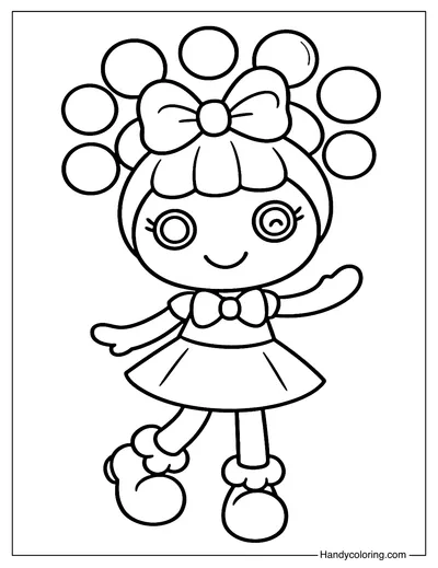 Bubbles Bonnie Doll Coloring Page
