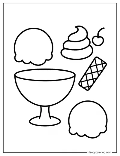 Build Your Own Ice Cream Coloring Page
