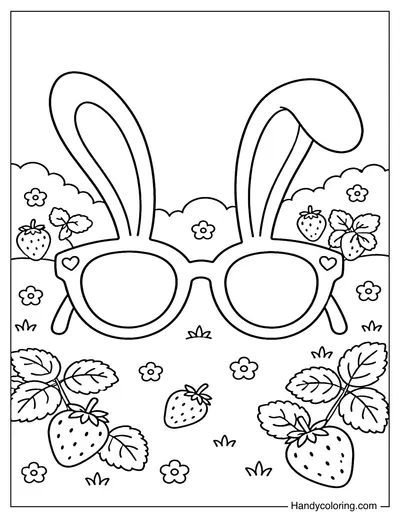 Bunny Ear Sunglasses on Strawberry Field