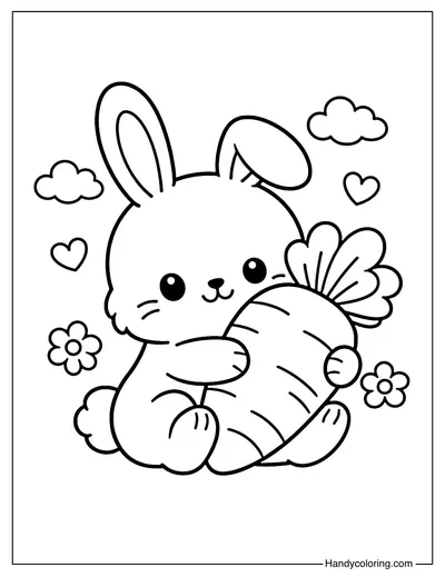 Bunny Holding A Carrot