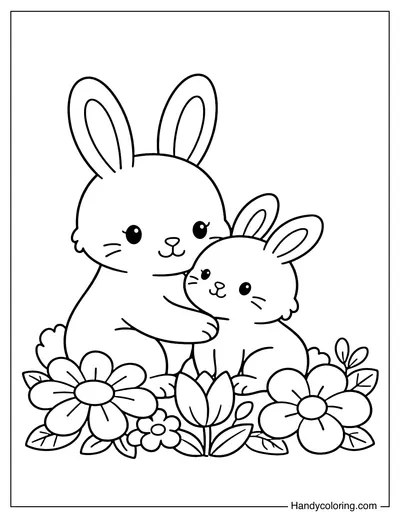 Bunny Mom and Baby