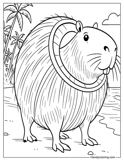 Burbaloni Lulilolli on Tropical Beach Coloring Page