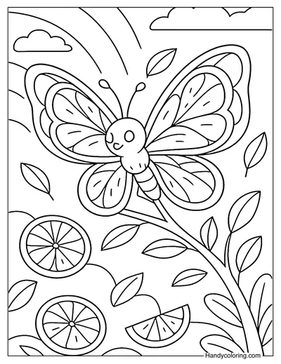 Butterfly Orange Coloring Page