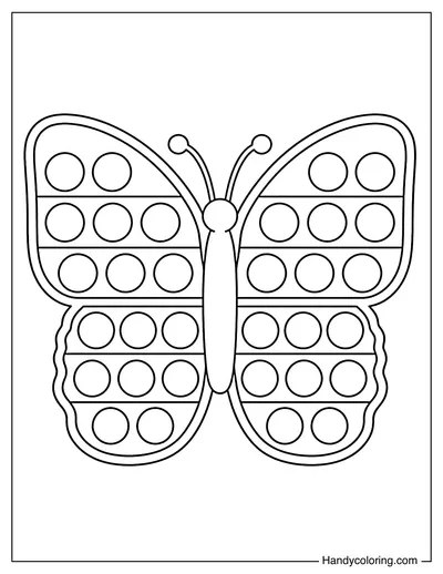 Butterfly Pop It with Symmetrical Wings