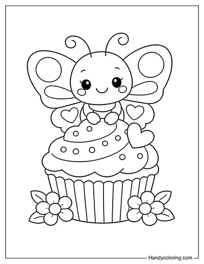 Butterfly Sitting On A Cupcake