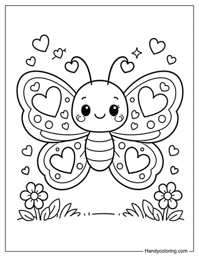 Butterfly With Heart On Wings