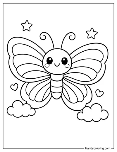 Butterfly With Rainbow Wing Patterns