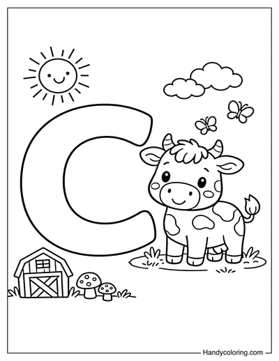 C is for Cow Alphabet