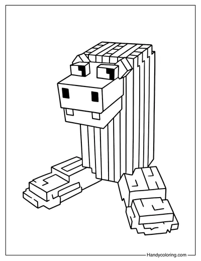 Cacto Hipopotamo Steal a Brainrot Coloring Page