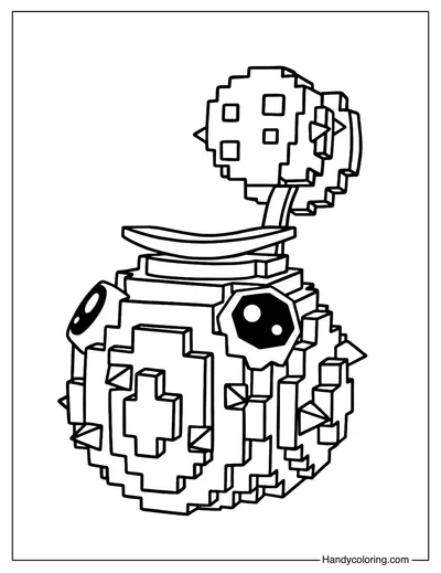 Cactus Coloring Page Plants vs Brainrots