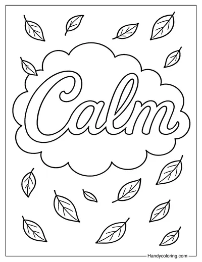 Calm Coloring Page