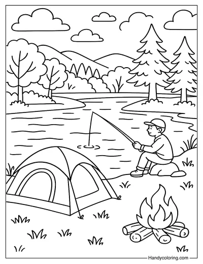 Camping by the Lake Page
