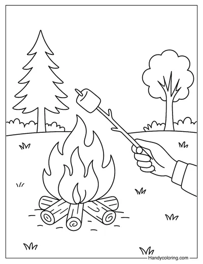 Camping Marshmallow Roasting Page